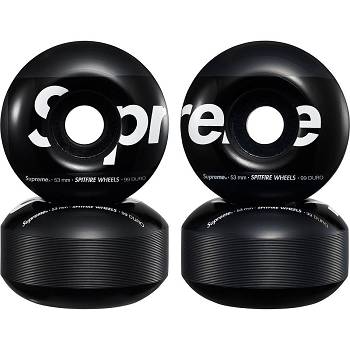 Black Supreme Spitfire® Shop Wheels (Set of 4) Skateboard Accessories | Supreme 456WY